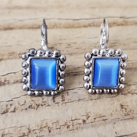 Brighton Earrings Blue Stone - Picture 1 of 5